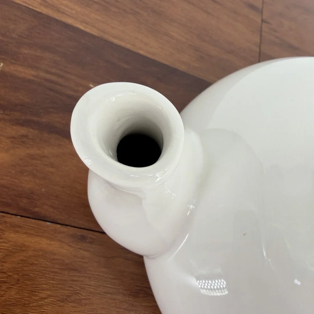VTG 90s Pottery Barn Coffee House Tea Pot White Large 8-10 Cup 